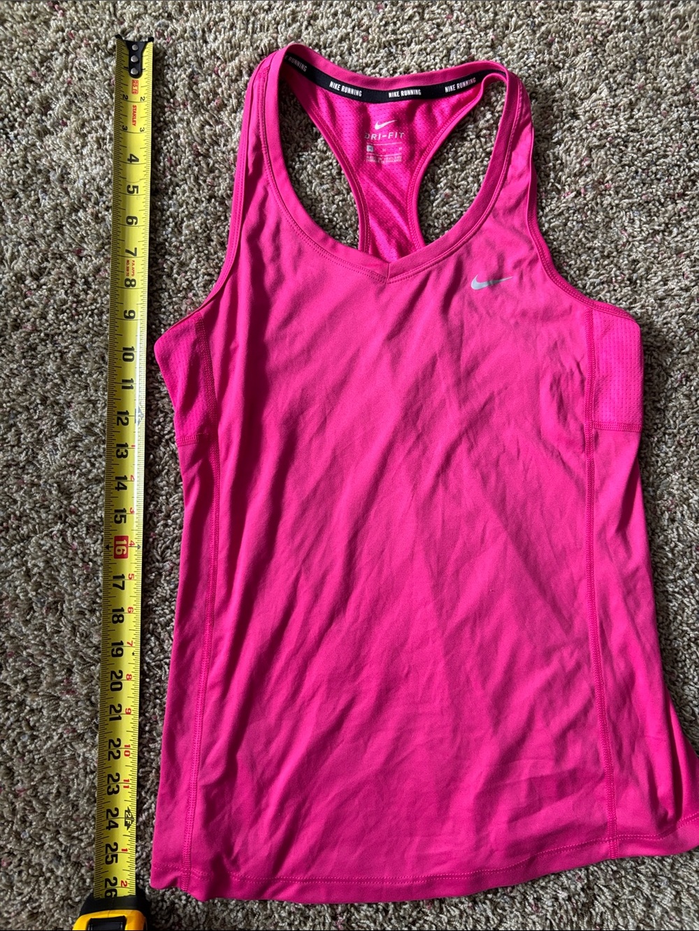 Nike Running Dri-FIT Hot Pink Racerback Tank Top - Women's Medium - Picture 4 of 5